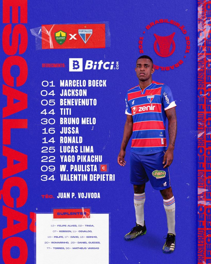 Escalação Fortaleza x Cuiabá