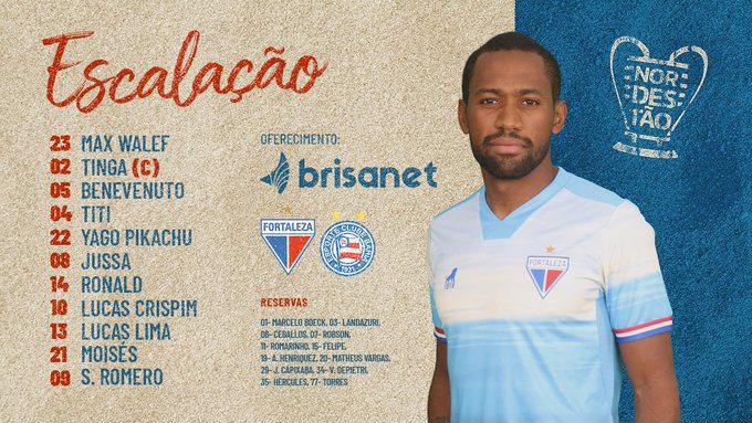 Vojvoda escala força máxima no Fortaleza contra o Bahia; confira