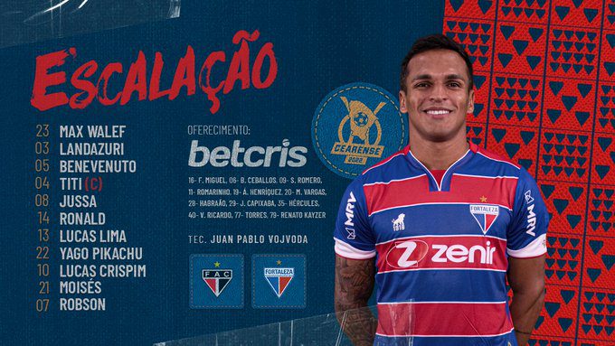 Vojvoda escala Fortaleza mais ofensivo contra o Ferroviário; confira